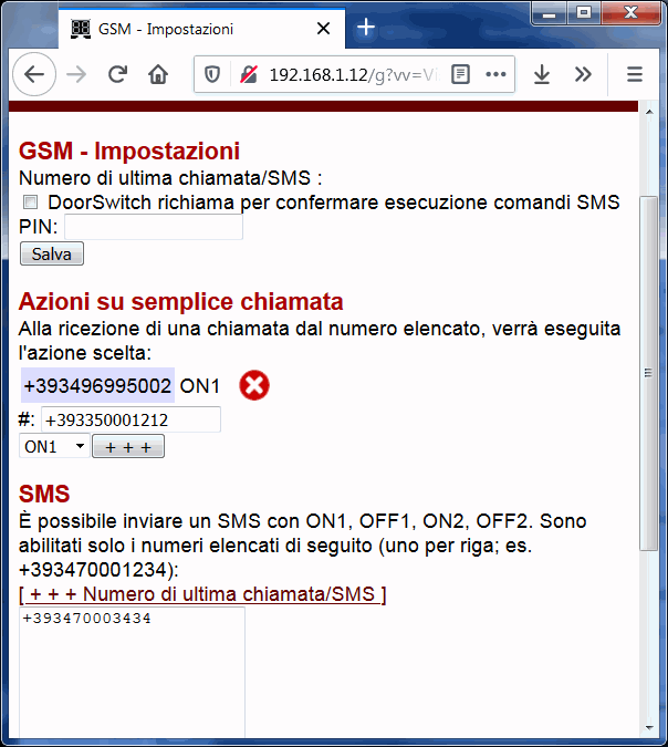 apri cancello chiamata GSM