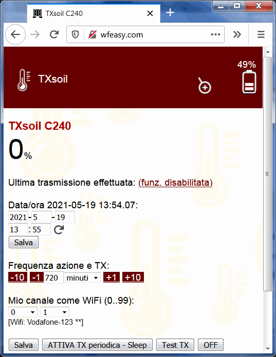 umidit� terreno da remoto