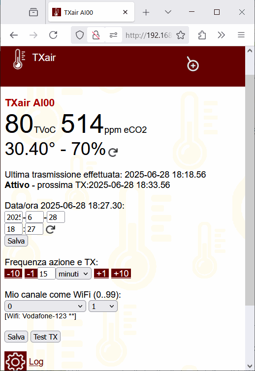 misura qualit� aria remoto