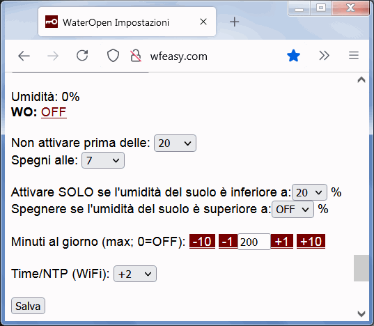 irriga se asciutto automatico